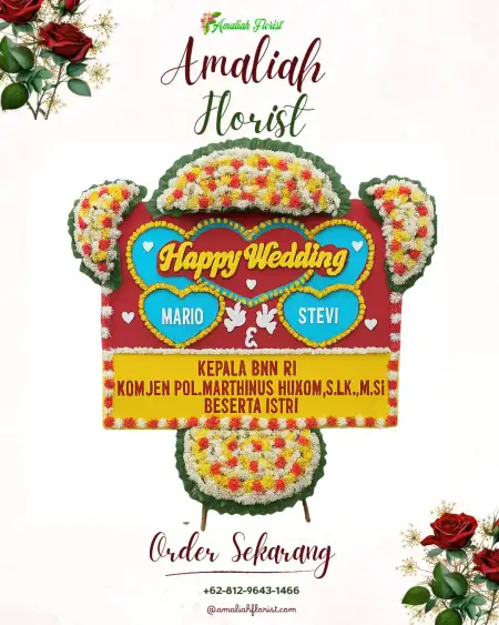 Papan Bunga Pernikahan Keagungan